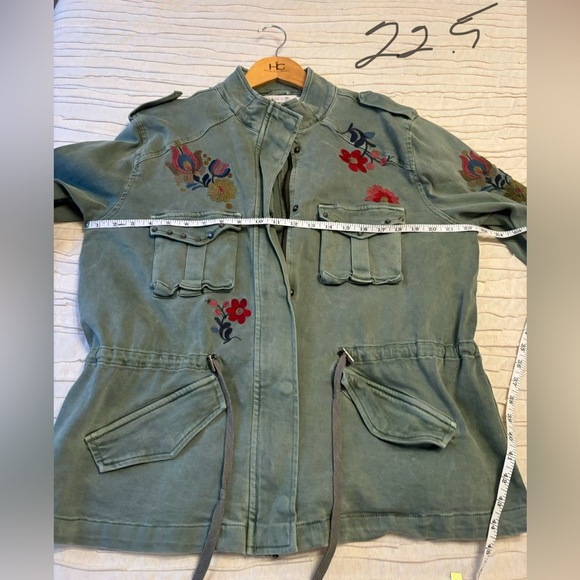 Billy T Green Jean Denim Floral Embroidered Butterfly Jacket Size XL - Picture 9 of 12